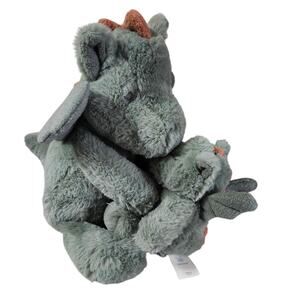 Cloud Island Dragon Momma and baby Plush Doll Green Large